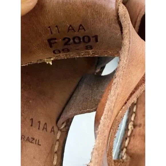 COLE HAAN FISHERMAN Sandals Women's Size 11 AA Brown Shoes 100% Leather Brazil - Picture 9 of 10